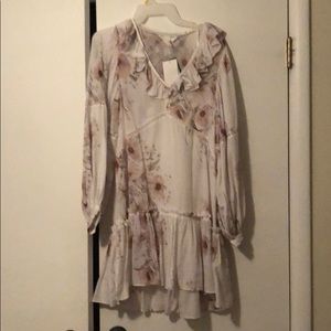 H&M long sleeve dress with flowers